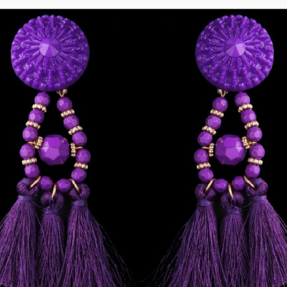 Tassel earrings fringe style and feee gift - Picture 3 of 8